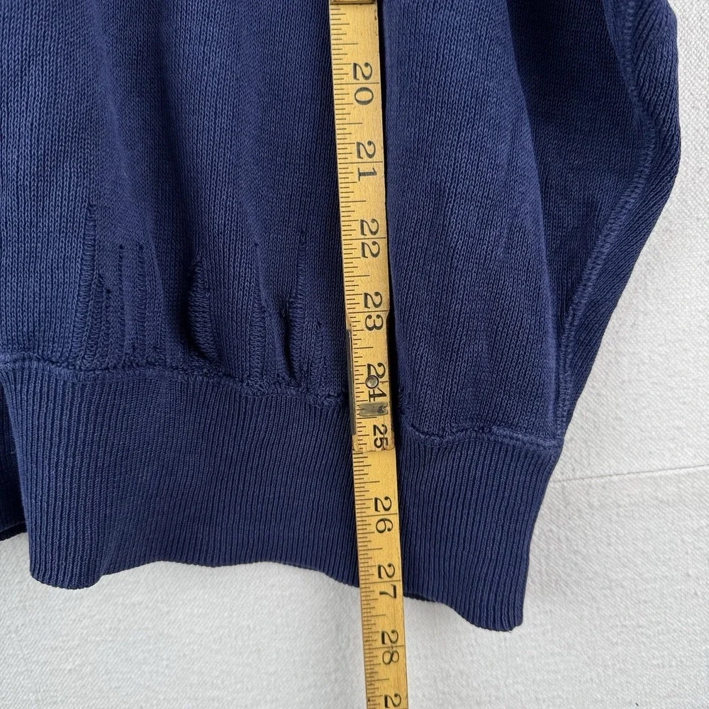90's‎ Vtg Polo Ralph Lauren Raglan Short Sleeve Sweatshirt Blue XL *Distressed